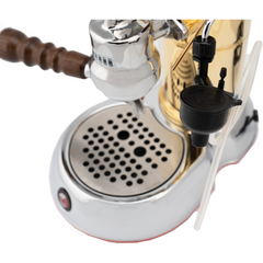 La Pavoni Competente Chrome/Brass Esperto 16 Cup Espresso Machine (ESPCO-16)